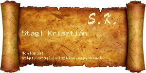 Stagl Krisztián névjegykártya